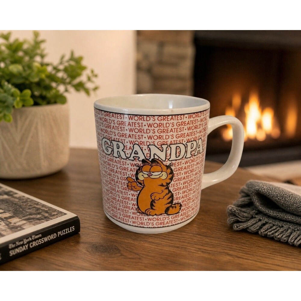 Vintage Garfield Grandpa Mug 1978 Enesco Japan World’s Greatest Cup